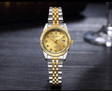 2018 WLISTH Luxury Gold Watch Lady Men Lover Stainless Steel Quartz Waterproof Male Wristwatches for men Analog Auto date clcok