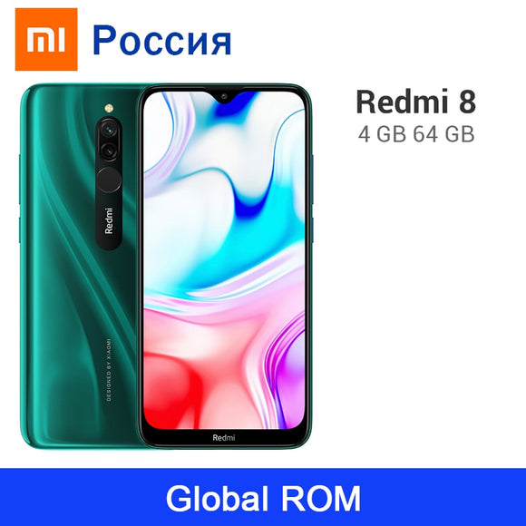 Global ROM Xiaomi Redmi 8 4GB 64GB Snapdragon 439 Octa Core 12MP Dual Camera Mobile Phone 5000mAh Large Battery OTA Update