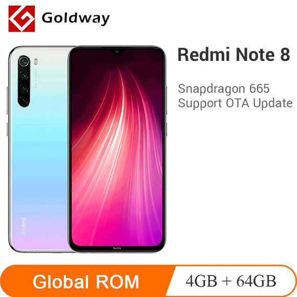 Global ROM Xiaomi Redmi Note 8 4GB 64GB Mobile Phone Snapdragon 665 Octa Core 48MP Quad Rear Camera 6.3