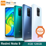 Xiaomi Redmi Note 9 4GB 128GB Global Version Smartphone android Mobile Phones Helio G85 Octa Core 6.53 "Display 5020mAh