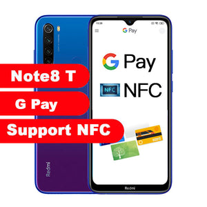 In Stock Global Version Xiaomi Redmi Note 8T 4GB RAM 64GB ROM Mobile Phone NFC 48MP Quad Rear Camera Snapdragon 665 Octa Core