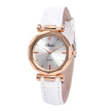 Women Watch Rhinestone Fashion Exquisite Women Leather Casual Watch Luxury Analog Quartz Crystal Wristwatch Bracelet Watch YE1