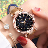 Women Casual Leather Ladies Watch Quartz Wrist Watch Starry Sky Female Clock reloj mujer relogio feminino