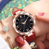 Women Casual Leather Ladies Watch Quartz Wrist Watch Starry Sky Female Clock reloj mujer relogio feminino