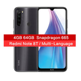 Global Xiaomi Redmi Note 8T 48MP Quad Cameras Smartphone 4GB RAM 64GB ROM Snapdragon 665 Octa Core 6.3" FHD Screen Mobile Phone