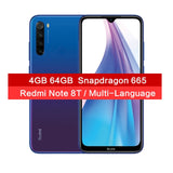 Global Xiaomi Redmi Note 8T 48MP Quad Cameras Smartphone 4GB RAM 64GB ROM Snapdragon 665 Octa Core 6.3" FHD Screen Mobile Phone