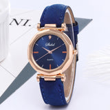 2020 Fashion Women Leather Watch Casual Luxury Analog Quartz Crystal Wristwatch Buckle Plastic Rhinestone Designer Ladies Clock