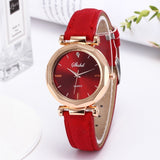 2020 Fashion Women Leather Watch Casual Luxury Analog Quartz Crystal Wristwatch Buckle Plastic Rhinestone Designer Ladies Clock