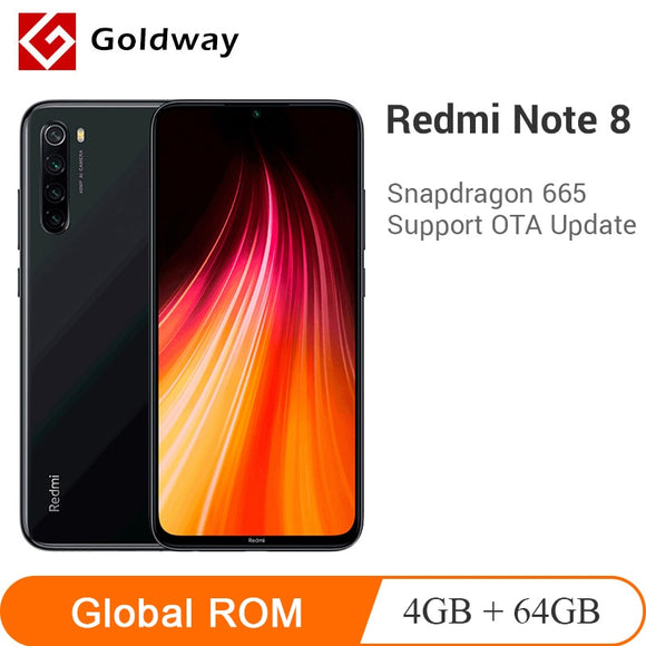 Global ROM Xiaomi Redmi Note 8 4GB RAM 64GB ROM Mobile Phone Snapdragon 665 Octa Core 48MP Quad Camera 6.3